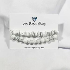 🤍Howlite Bracelet Stack🤍